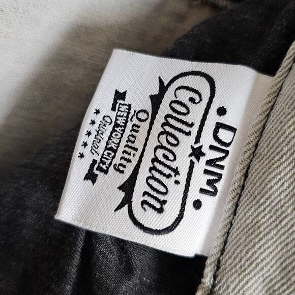 DNM COLLECTION Men's Short sz 40 Gray & Blue Dip Dye Cut Off Denim Shorts NWT - Picture 5 of 7